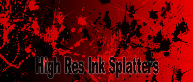 High Res Ink Splatters